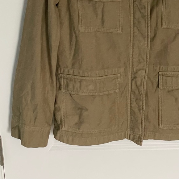 J. Crew Tan Cotton Full Zip Snap Up Military Jacket - 47235 - Picture 5 of 15